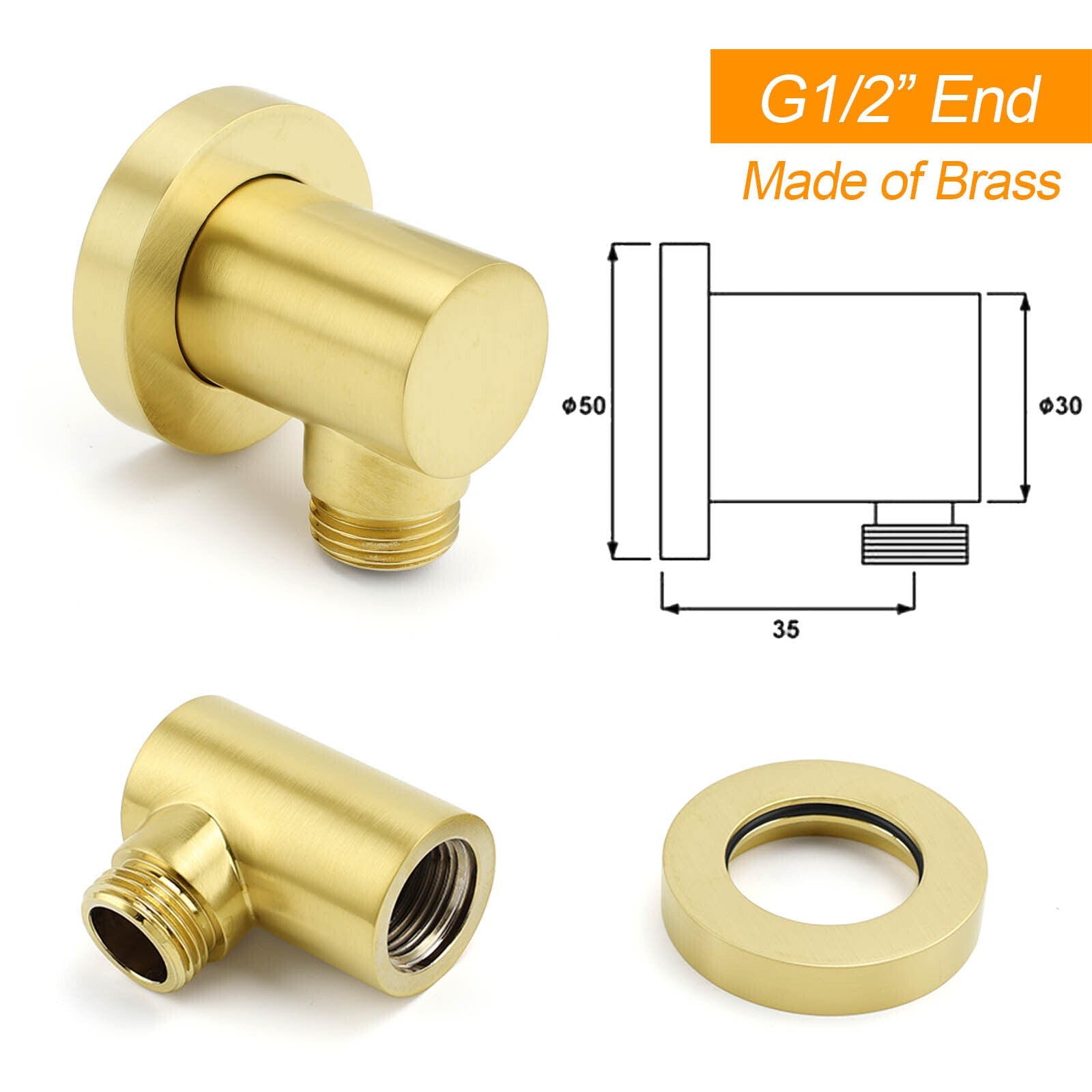 Brushed Gold Square 8" Rain Shower Head 3 Mode Handheld Sliding Rail Arm Dual Diverter Set - Furniture > Bathroom > Shower Heads & Screens - Rivercity House & Home Co. (ABN 18 642 972 209) - Affordable Modern Furniture Australia