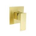 Square Bath Shower Mixer with Ceramic Cartridge Hot Cold Tap - Brushed Gold