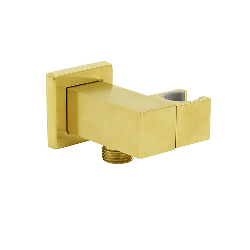 Brushed Gold Swivel Shower Head Holder Bracket Wall Inlet Elbow Water Connector 1/2 Inch - Furniture > Bathroom > Shower Heads & Screens - Rivercity House & Home Co. (ABN 18 642 972 209) - Affordable Modern Furniture Australia