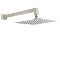 10" Square Rainfall Shower Head with 400mm Wall Mount Arm - Brushed Nickel