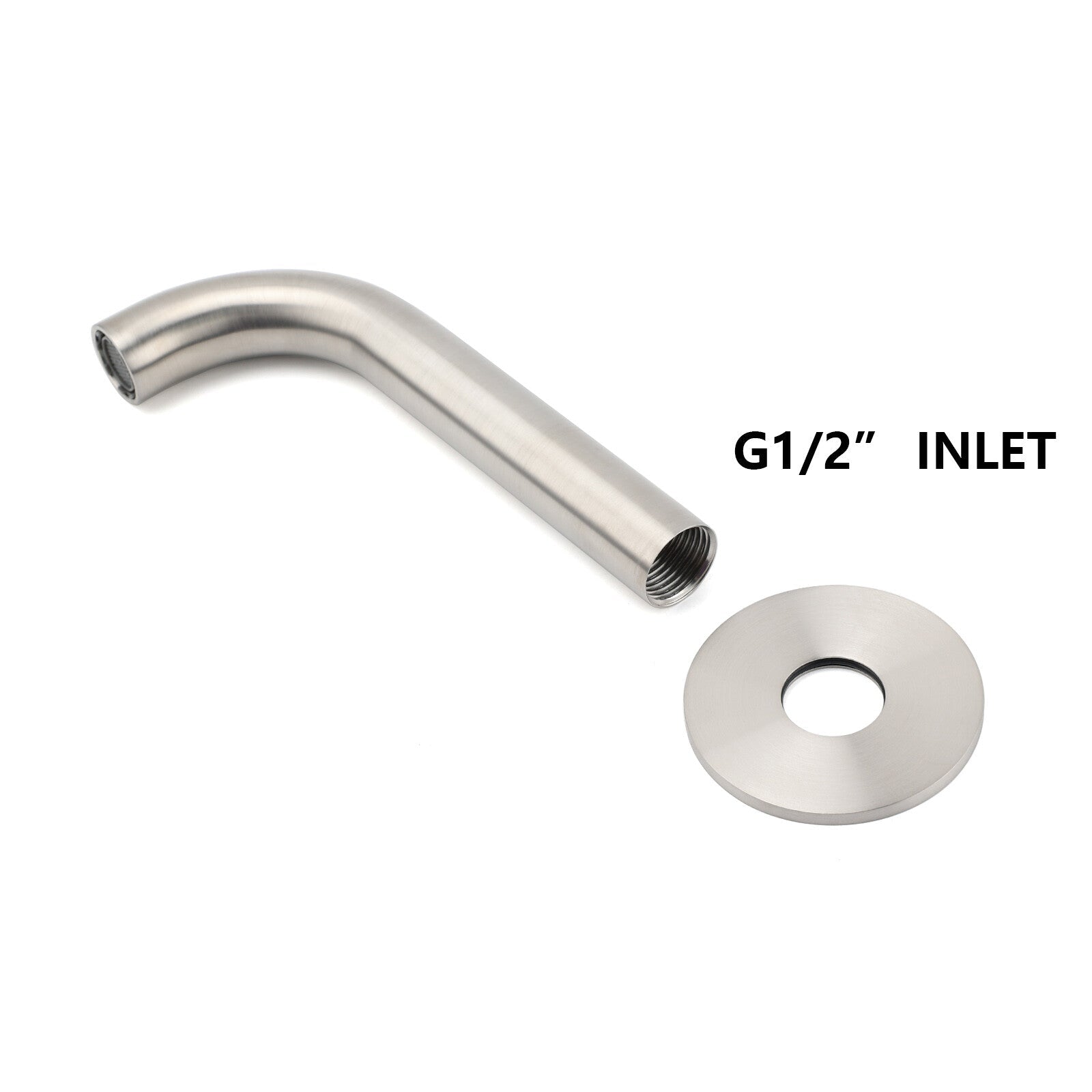Brushed Nickel 150mm Round Curve Faucet Water Outlet Swivel Bathtub Filler Spout - Furniture > Bathroom > Shower Heads & Screens - Rivercity House & Home Co. (ABN 18 642 972 209) - Affordable Modern Furniture Australia