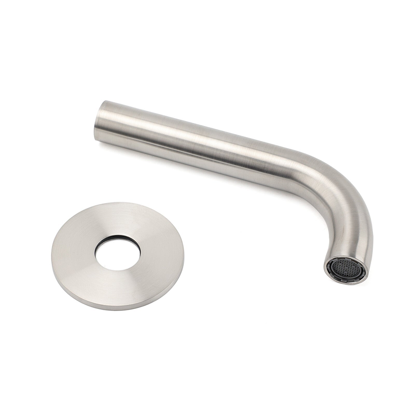Brushed Nickel 150mm Round Curve Faucet Water Outlet Swivel Bathtub Filler Spout - Furniture > Bathroom > Shower Heads & Screens - Rivercity House & Home Co. (ABN 18 642 972 209) - Affordable Modern Furniture Australia