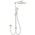 12" Stainless Steel 2in1 Rainfall & Handheld Shower Set with Sliding Rail Arm - Brushed Nickel