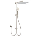 12" 2in1 Square Rainfall Shower Head with 3-Mode Handheld & Sliding Rail Set - Brushed Nickel