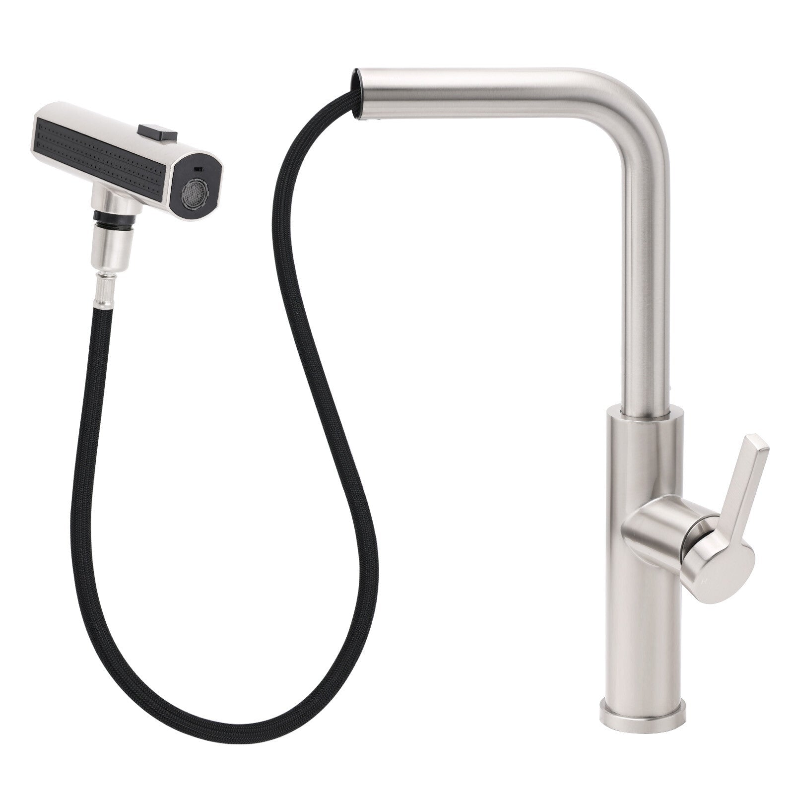 Brushed Nickel 3 - Mode Kitchen Mixer Pull Out Down Sink Laundry Faucet Tap WELS - Furniture > Bathroom > Shower Heads & Screens - Rivercity House & Home Co. (ABN 18 642 972 209) - Affordable Modern Furniture Australia