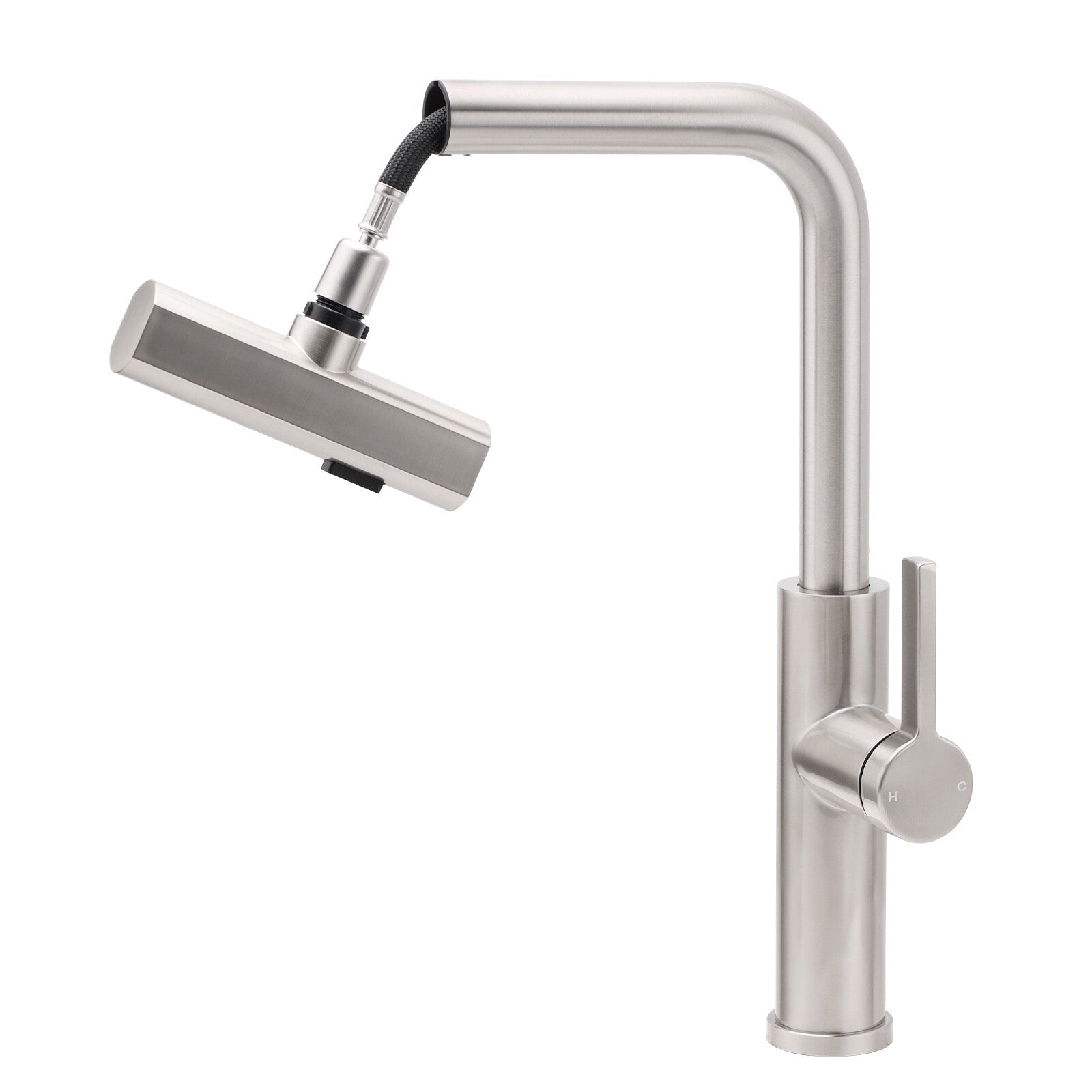 Brushed Nickel 3 - Mode Kitchen Mixer Pull Out Down Sink Laundry Faucet Tap WELS - Furniture > Bathroom > Shower Heads & Screens - Rivercity House & Home Co. (ABN 18 642 972 209) - Affordable Modern Furniture Australia