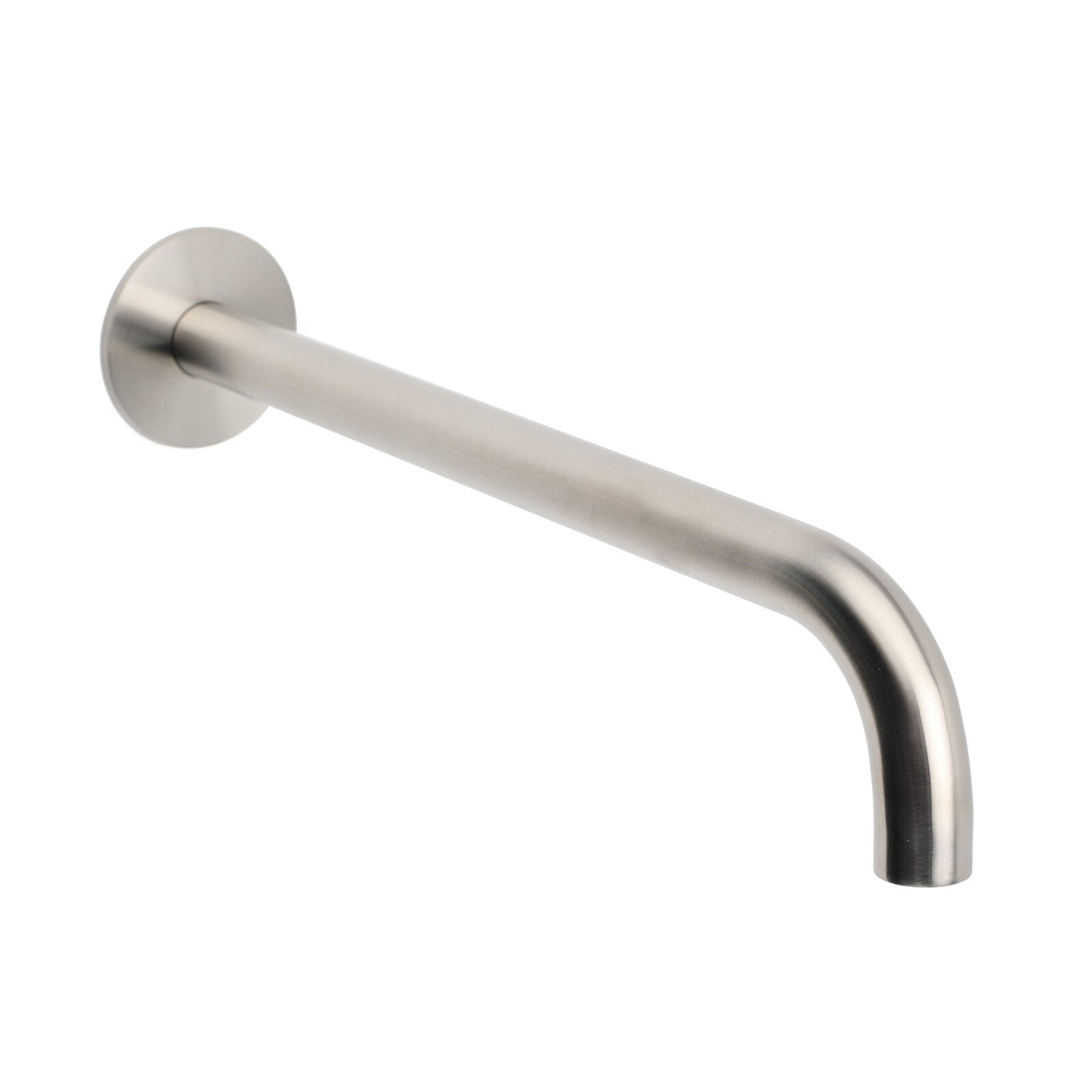 Brushed Nickel 300mm Extra Long Wall Mounted Extention Bathtub Filler Spout Set - Furniture > Bathroom > Shower Heads & Screens - Rivercity House & Home Co. (ABN 18 642 972 209) - Affordable Modern Furniture Australia