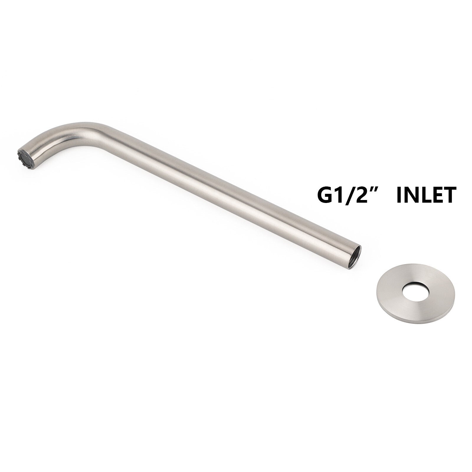 Brushed Nickel 300mm Extra Long Wall Mounted Extention Bathtub Filler Spout Set - Furniture > Bathroom > Shower Heads & Screens - Rivercity House & Home Co. (ABN 18 642 972 209) - Affordable Modern Furniture Australia