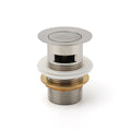 32mm Push Pop Up Waste Plug Overflow Basin Sink Drain Kit - Brushed Nickel