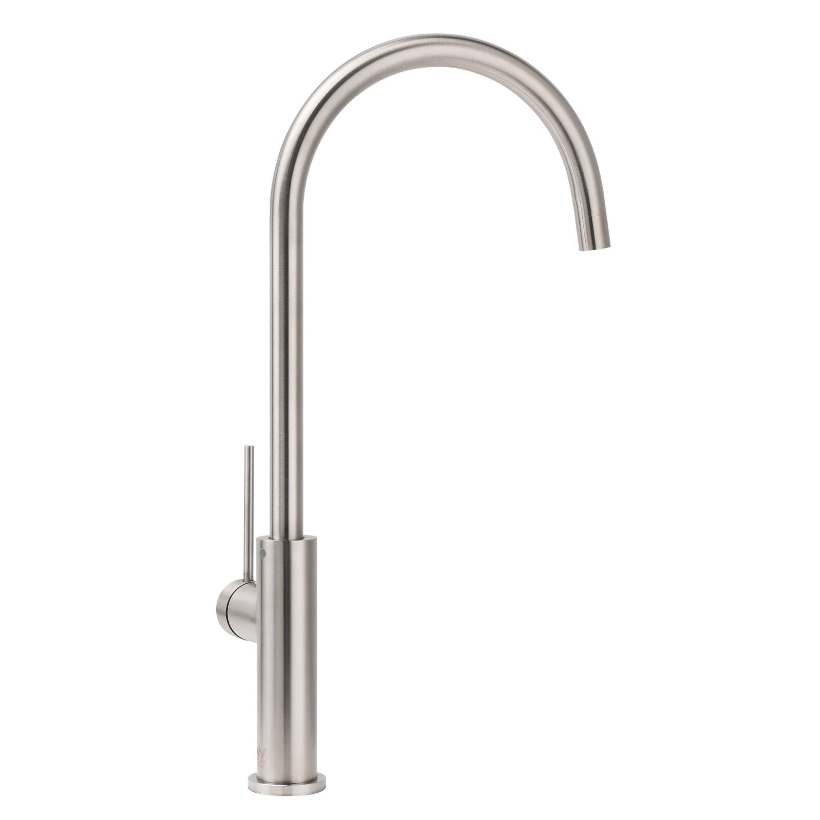 Brushed Nickel 435mm Tall Slim Round Kitchen Laundry Sink Mixer Faucet Tap Spout - Furniture > Bathroom > Shower Heads & Screens - Rivercity House & Home Co. (ABN 18 642 972 209) - Affordable Modern Furniture Australia