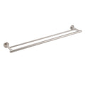 750mm Double Round Towel Rack Rail Wall Mounted - Brushed Nickel