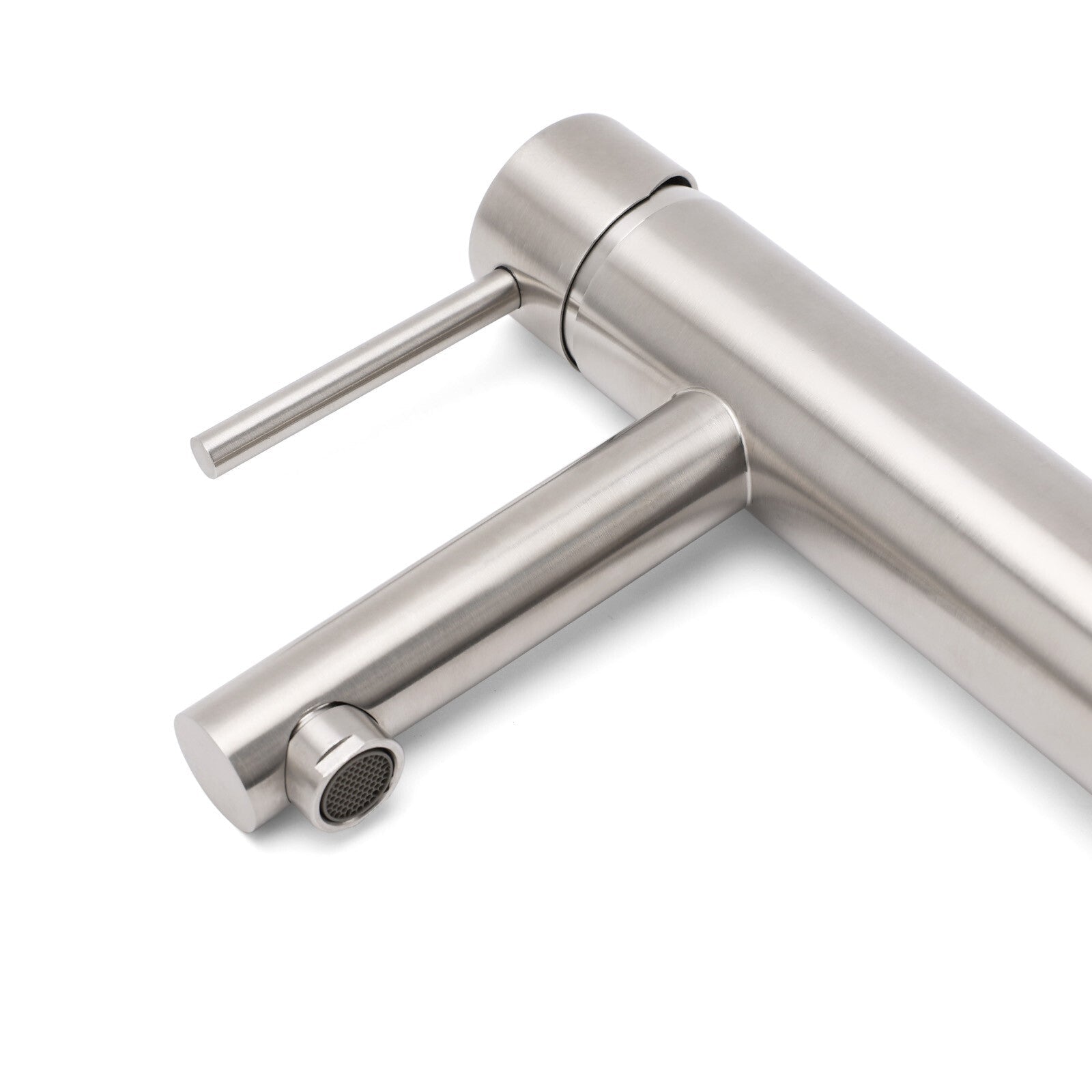 Brushed Nickel Basic Round Bathroom Basin Mixer Laundry Vanity Sink Faucet Tap - Furniture > Bathroom > Shower Heads & Screens - Rivercity House & Home Co. (ABN 18 642 972 209) - Affordable Modern Furniture Australia