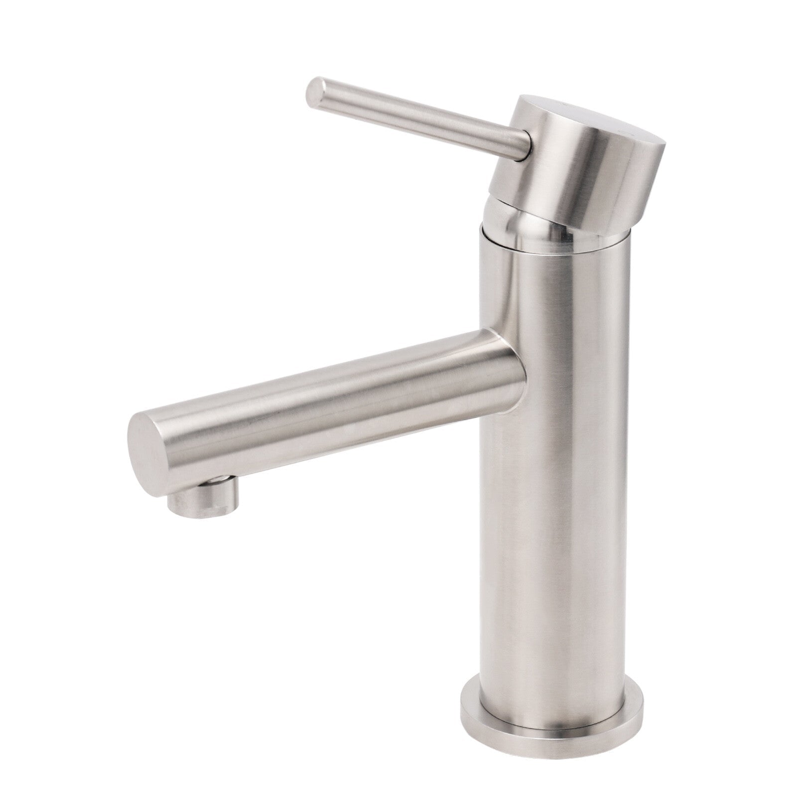 Brushed Nickel Basic Round Bathroom Basin Mixer Laundry Vanity Sink Faucet Tap - Furniture > Bathroom > Shower Heads & Screens - Rivercity House & Home Co. (ABN 18 642 972 209) - Affordable Modern Furniture Australia