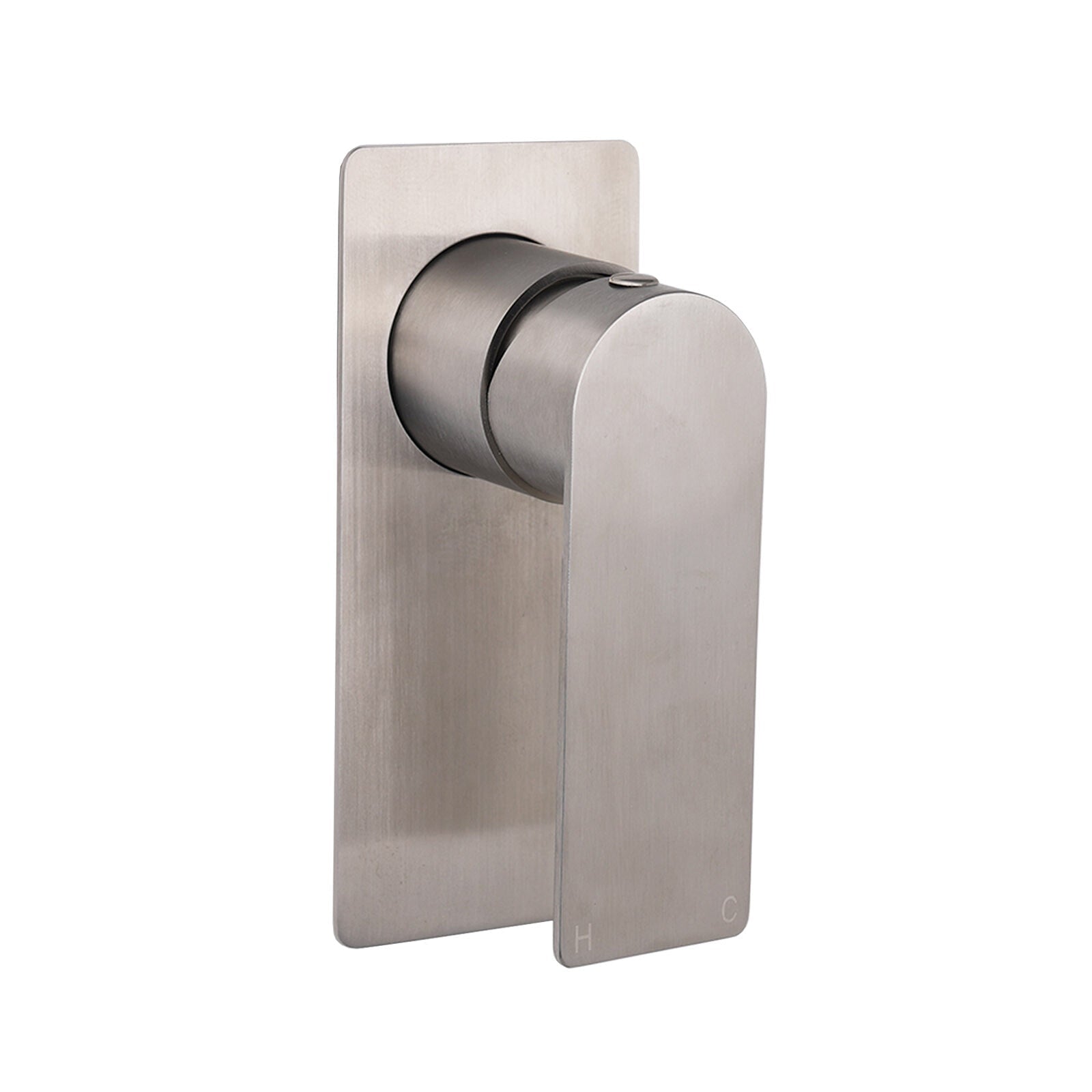 Brushed Nickel Bathroom Flat Lever Handle Shower Mixer Hot Cold Water Tap Valve - Furniture > Bathroom > Shower Heads & Screens - Rivercity House & Home Co. (ABN 18 642 972 209) - Affordable Modern Furniture Australia