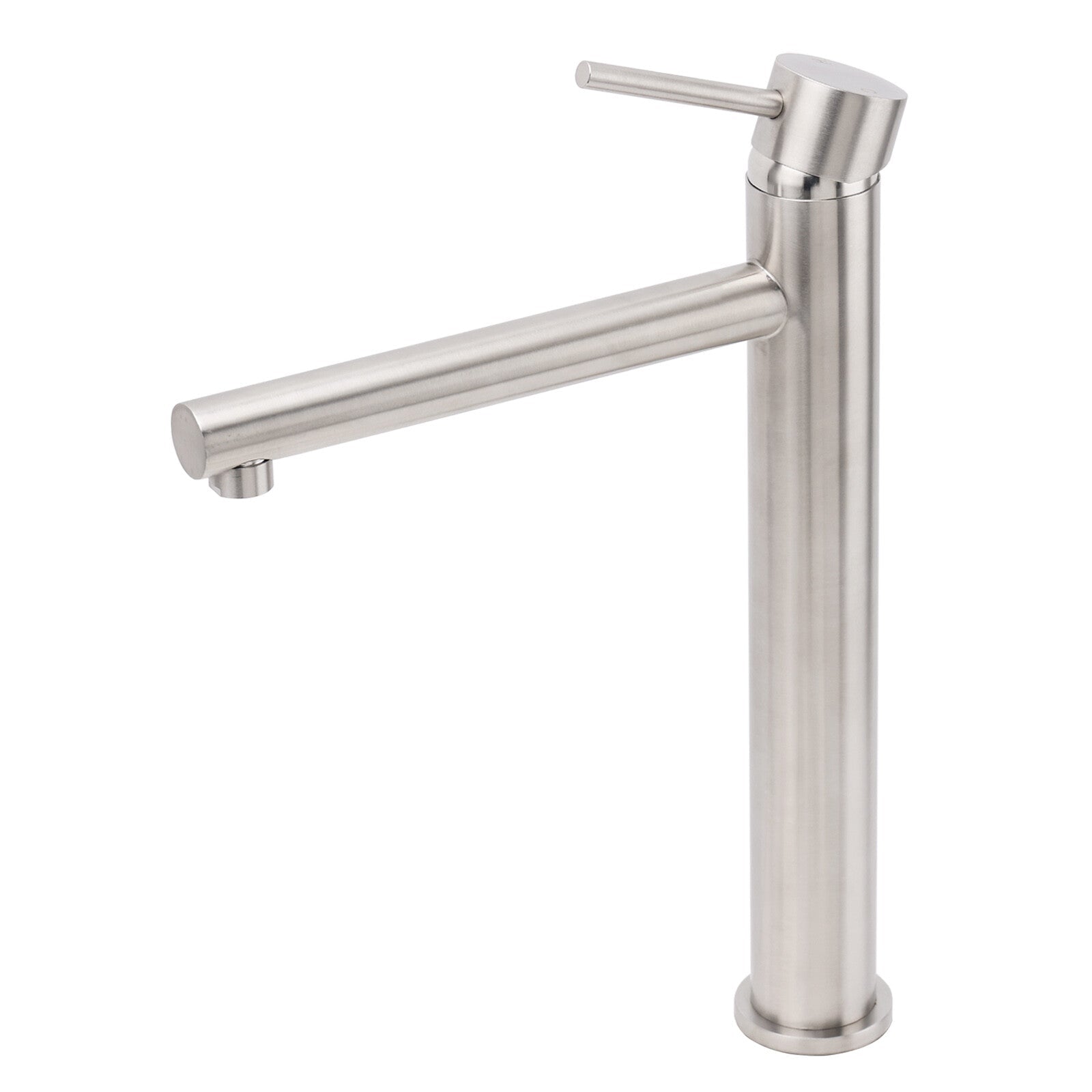 Brushed Nickel Classic Round Bathroom Basin Straight Spout Mixer Sink Faucet Tap - Furniture > Bathroom > Shower Heads & Screens - Rivercity House & Home Co. (ABN 18 642 972 209) - Affordable Modern Furniture Australia