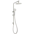 KYLINS 8" Round Dual Shower Set with Sliding Rail and Handheld - Brushed Nickel