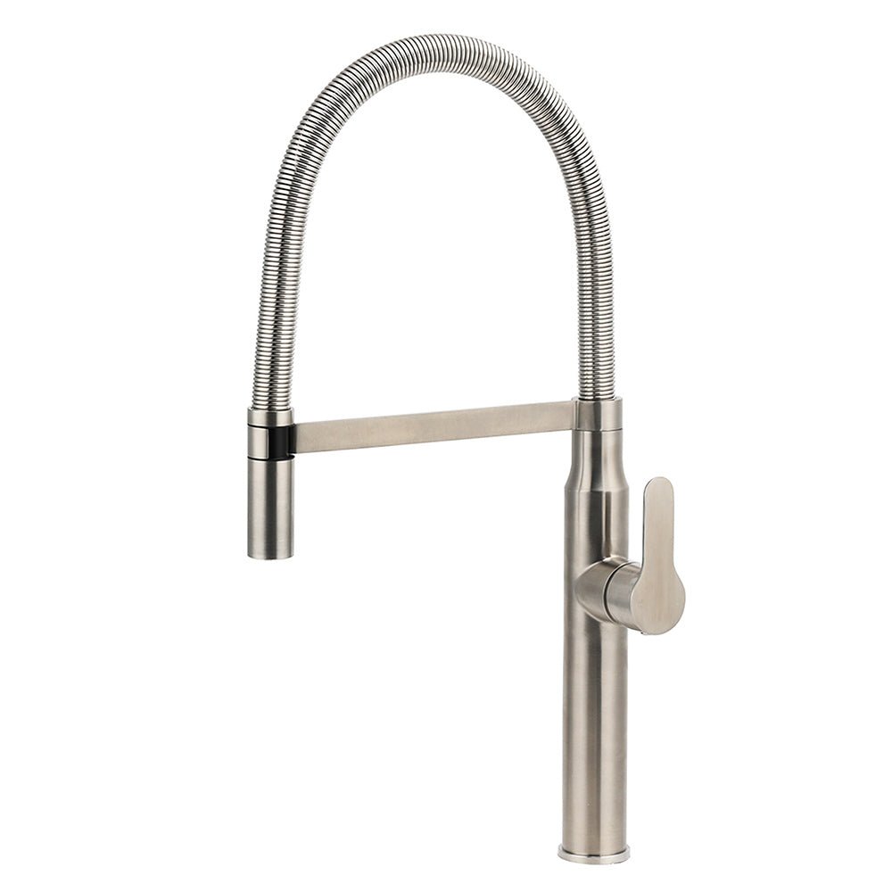 Brushed Nickel Kitchen Sink Basin Mixer 360 Swivel Faucet Tap Pull Out Spout SUS - Furniture > Bathroom > Shower Heads & Screens - Rivercity House & Home Co. (ABN 18 642 972 209) - Affordable Modern Furniture Australia