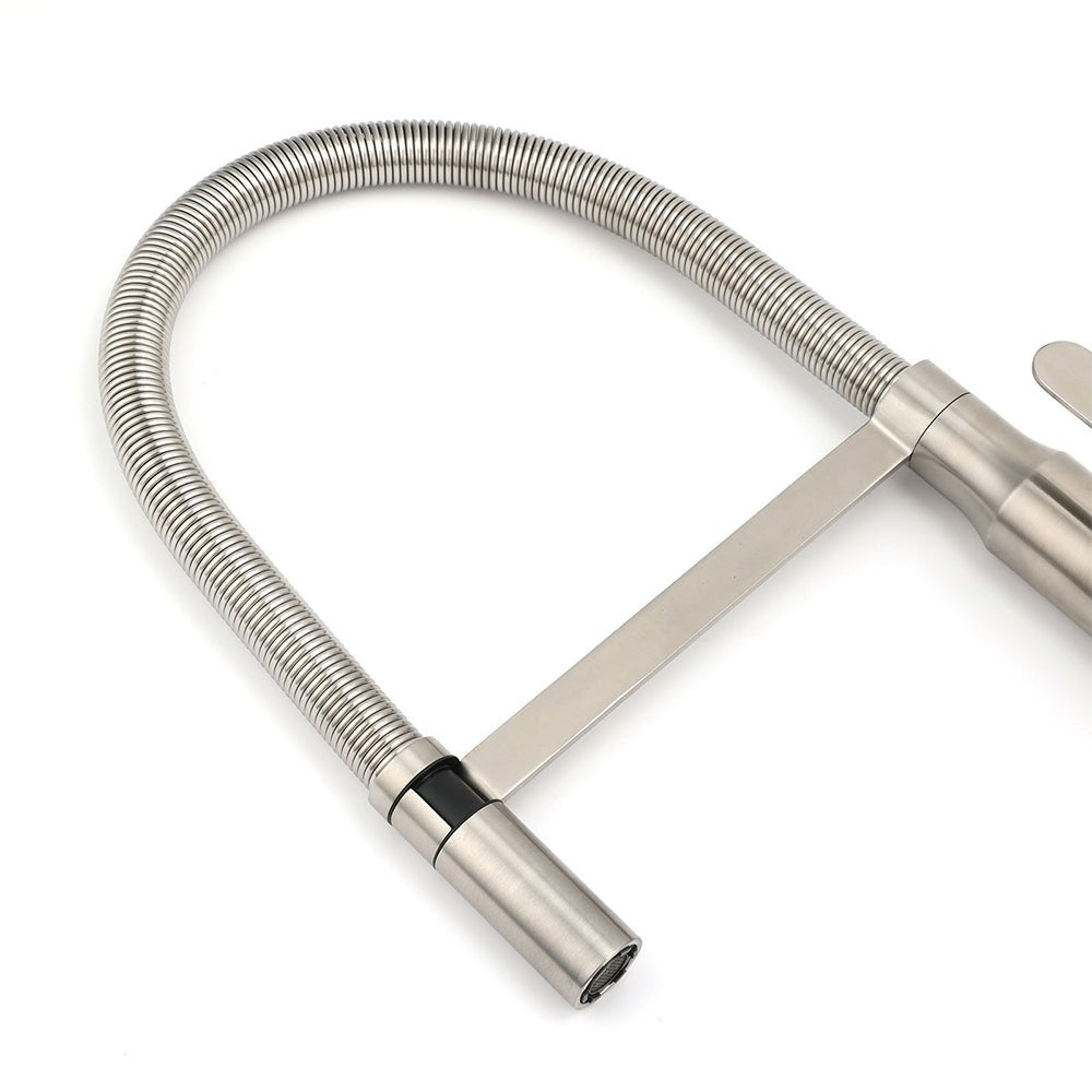 Brushed Nickel Kitchen Sink Basin Mixer 360 Swivel Faucet Tap Pull Out Spout SUS - Furniture > Bathroom > Shower Heads & Screens - Rivercity House & Home Co. (ABN 18 642 972 209) - Affordable Modern Furniture Australia