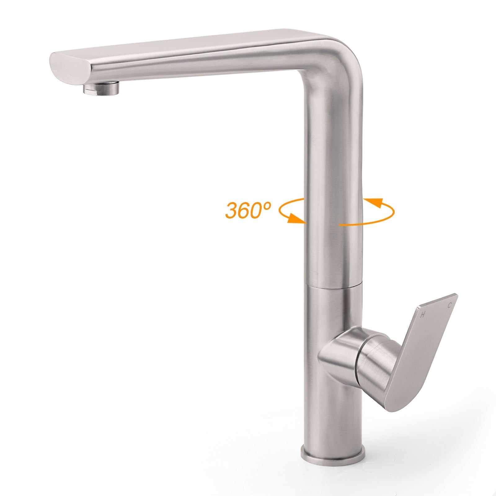 Brushed Nickel New Design Kitchen Mixer Sink Tap Laundry Faucet Swivel Spout - Furniture > Bathroom > Shower Heads & Screens - Rivercity House & Home Co. (ABN 18 642 972 209) - Affordable Modern Furniture Australia