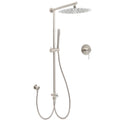 12" Round Rain Head Handheld Sliding Rail Mixer 2in1 Shower Set - Brushed Nickel