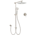 12" Round Rainfall & Handheld Shower Set with Sliding Rail & Mixer - Brushed Nickel