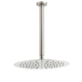 12" Round Brushed Nickel Shower Rain Head with 300mm Brass Ceiling Dropper Arm Set - Brushed Nickel