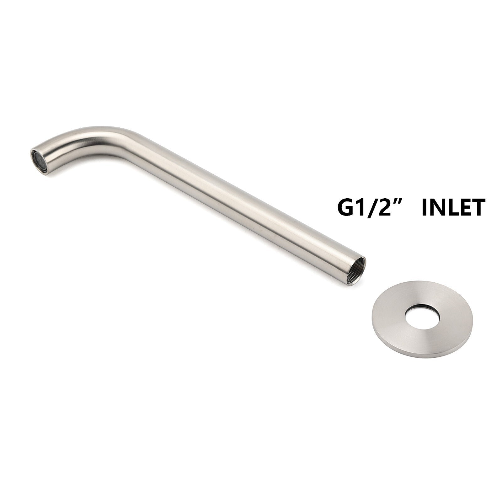 Brushed Nickel Round 250mm Long Spout Bath Tub Wall Mounted Water Filler Outlet - Furniture > Bathroom > Shower Heads & Screens - Rivercity House & Home Co. (ABN 18 642 972 209) - Affordable Modern Furniture Australia