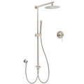 8" Round Rain Shower Head 2in1 Handheld Sliding Rail Mixer Set - Brushed Nickel
