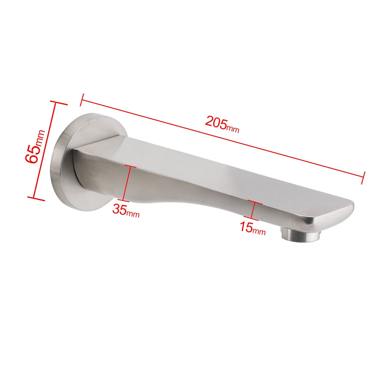 Brushed Nickel Round Bathtub Bubble Outlet Wall Mounted Spout Stainless Steel - Furniture > Bathroom > Shower Heads & Screens - Rivercity House & Home Co. (ABN 18 642 972 209) - Affordable Modern Furniture Australia