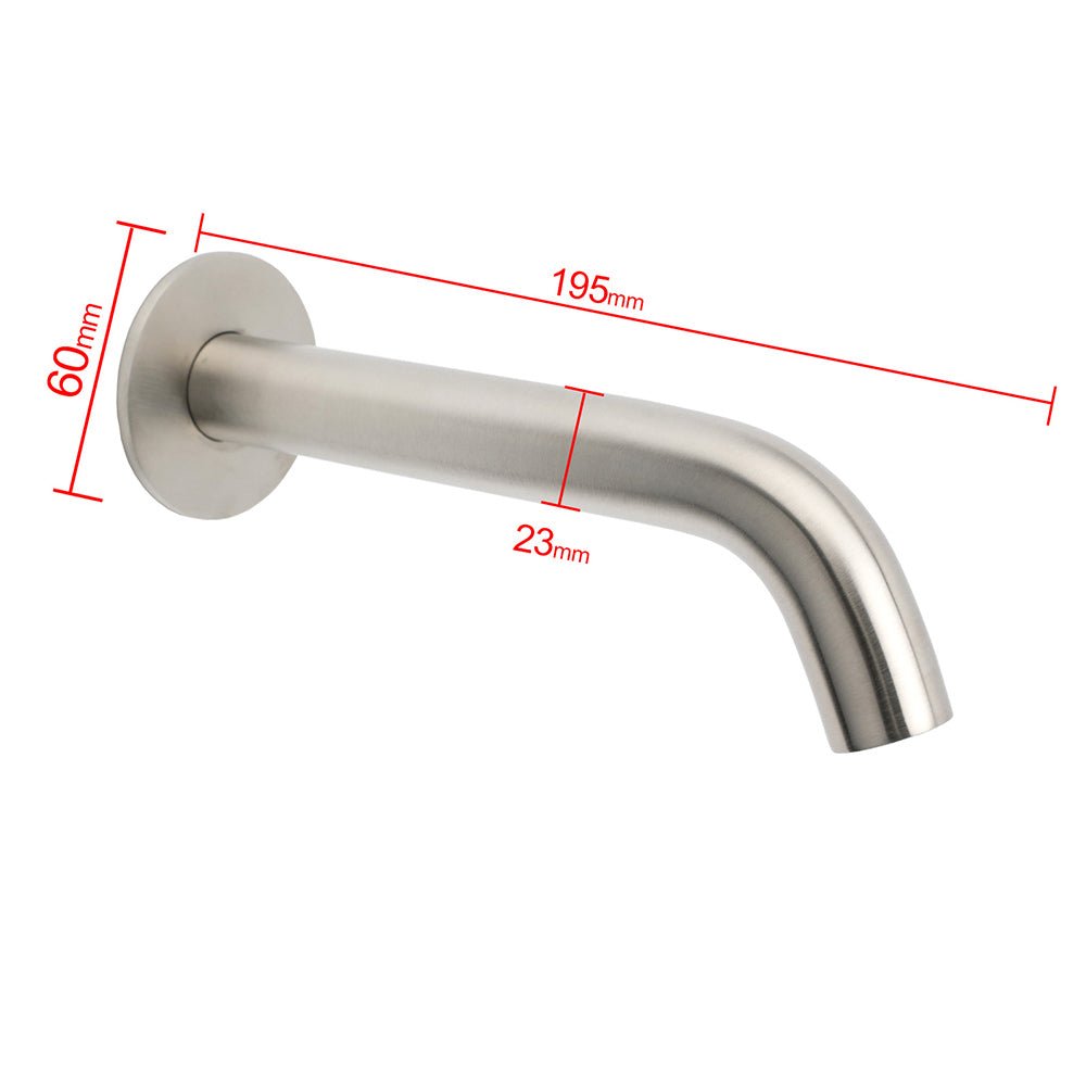 Brushed Nickel Round Curve Basin Bubble Faucet Water Outlet Bath Tub Wall Spout - Furniture > Bathroom > Shower Heads & Screens - Rivercity House & Home Co. (ABN 18 642 972 209) - Affordable Modern Furniture Australia