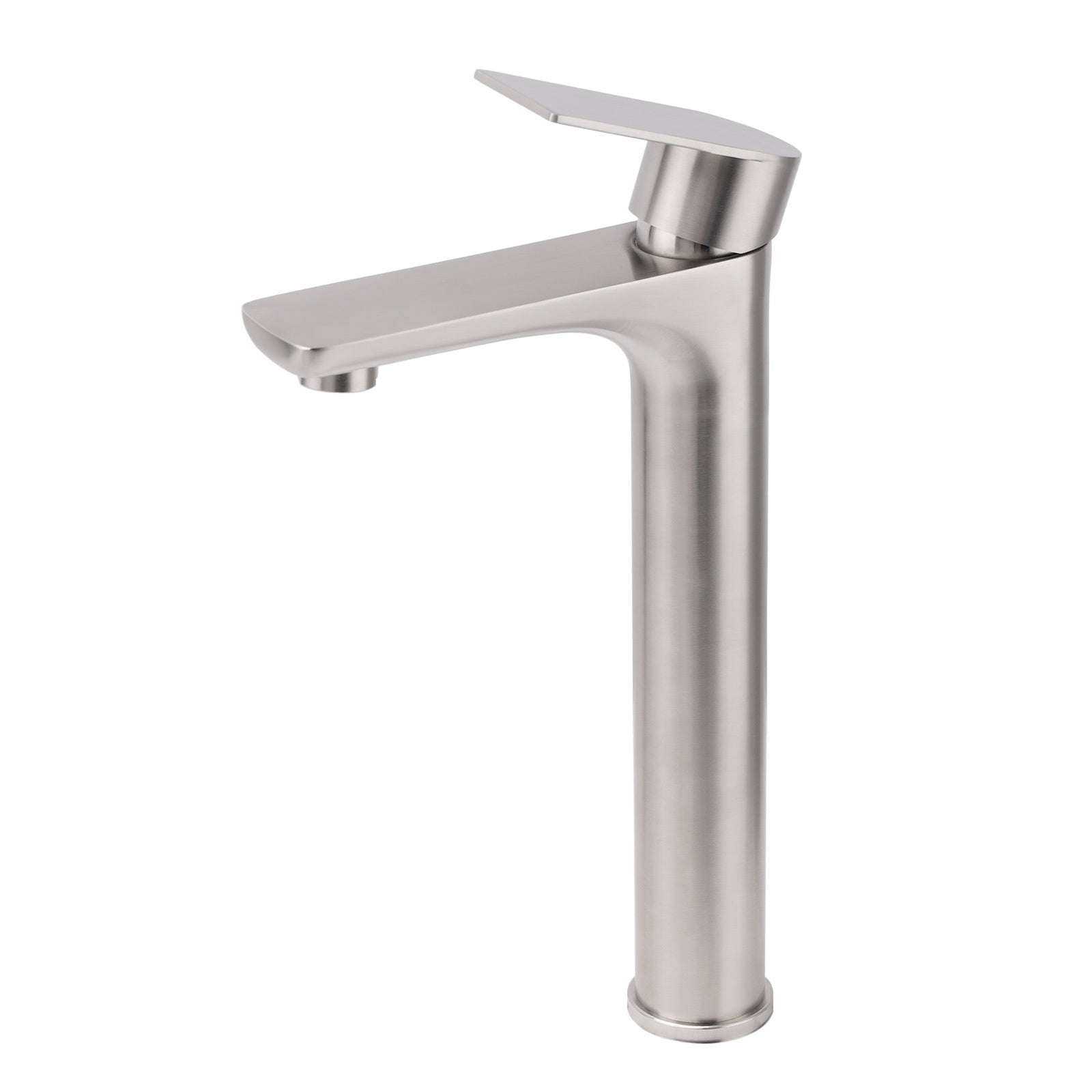 Brushed Nickel Rounded Edge Tall Basin Mixer Kitchen Vanity Faucet Tap Spout Set - Furniture > Bathroom > Shower Heads & Screens - Rivercity House & Home Co. (ABN 18 642 972 209) - Affordable Modern Furniture Australia