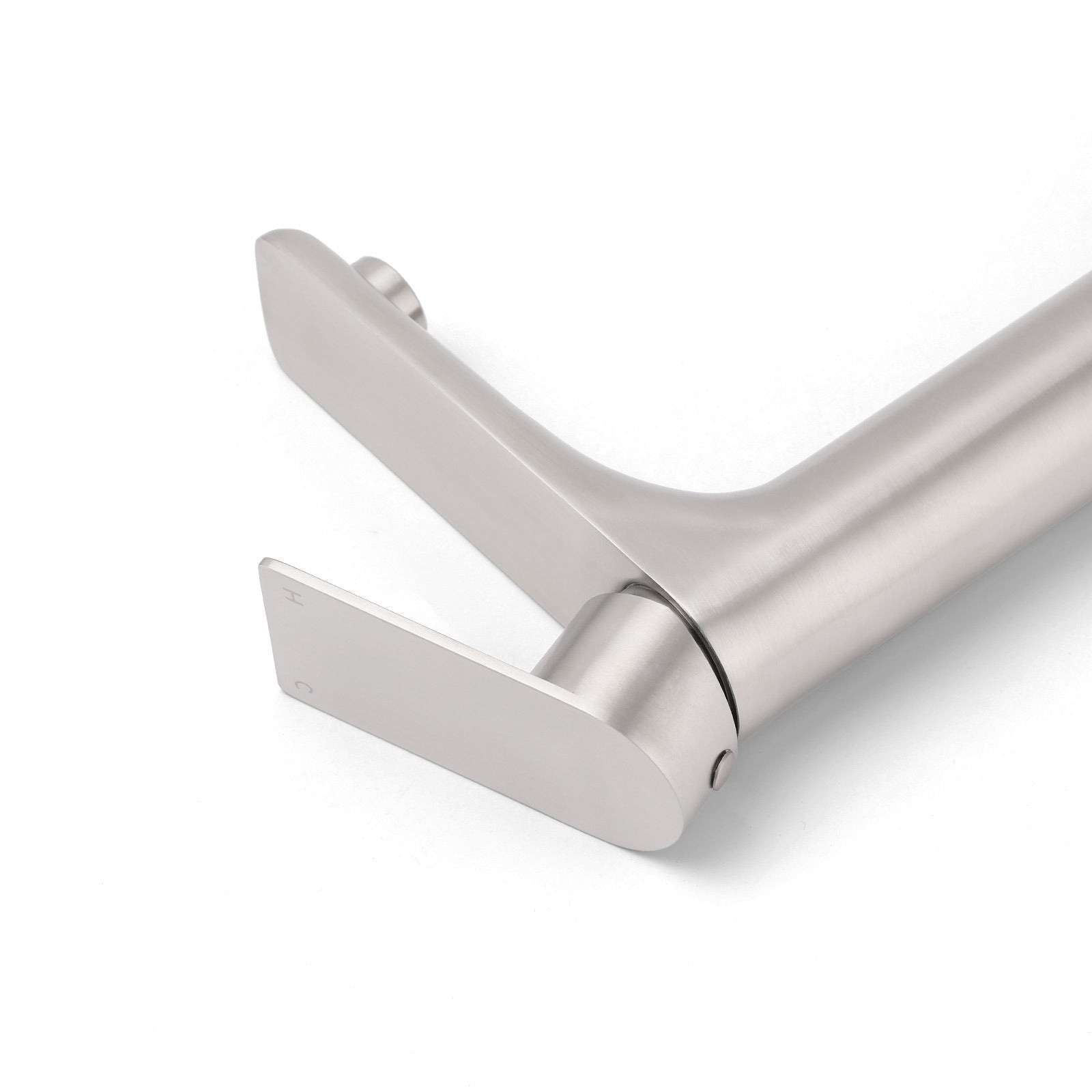 Brushed Nickel Rounded Edge Tall Basin Mixer Kitchen Vanity Faucet Tap Spout Set - Furniture > Bathroom > Shower Heads & Screens - Rivercity House & Home Co. (ABN 18 642 972 209) - Affordable Modern Furniture Australia