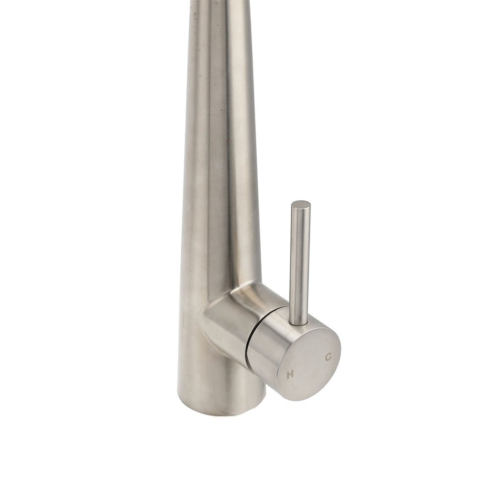 Brushed Nickel Silver Round Pull Out Kitchen Sink Tap Mixer Faucet Spout Outlet - Furniture > Bathroom > Shower Heads & Screens - Rivercity House & Home Co. (ABN 18 642 972 209) - Affordable Modern Furniture Australia