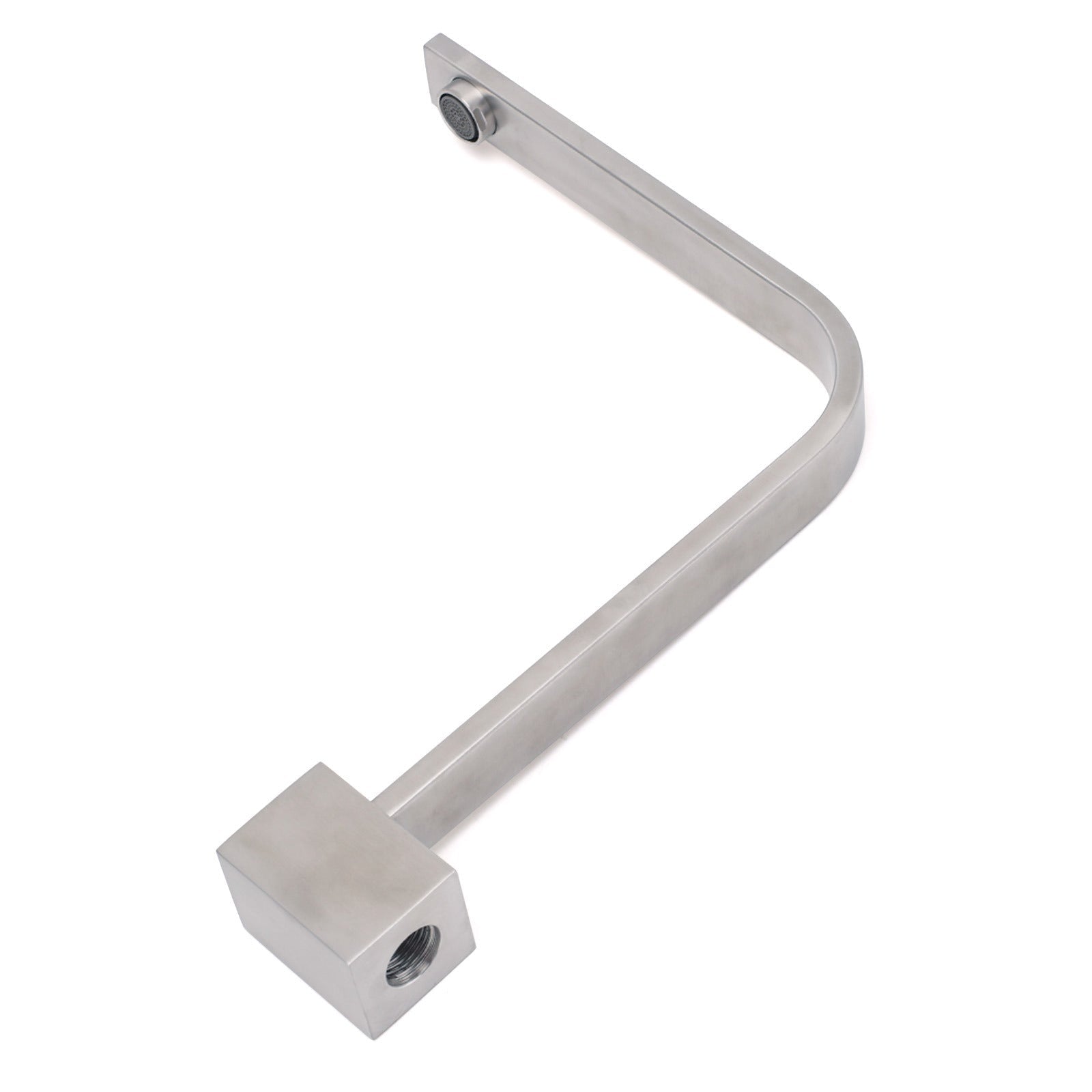 Brushed Nickel Square Spout Gooseneck Arm High Rise Bathtub Filler Water Outlet - Furniture > Bathroom > Shower Heads & Screens - Rivercity House & Home Co. (ABN 18 642 972 209) - Affordable Modern Furniture Australia