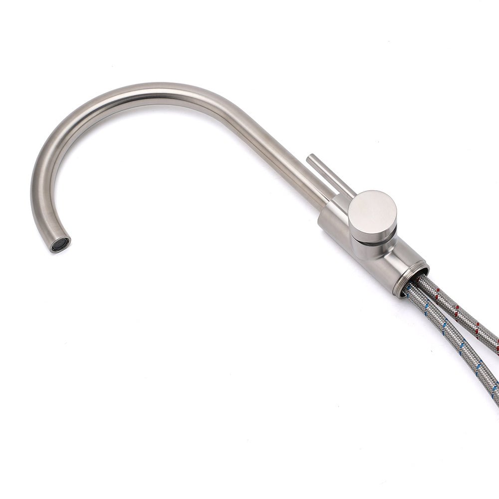 Brushed Nickel Stainless Steel Bathtub Tap Free Standing Faucet Filler Spout Set - Furniture > Bathroom > Shower Heads & Screens - Rivercity House & Home Co. (ABN 18 642 972 209) - Affordable Modern Furniture Australia