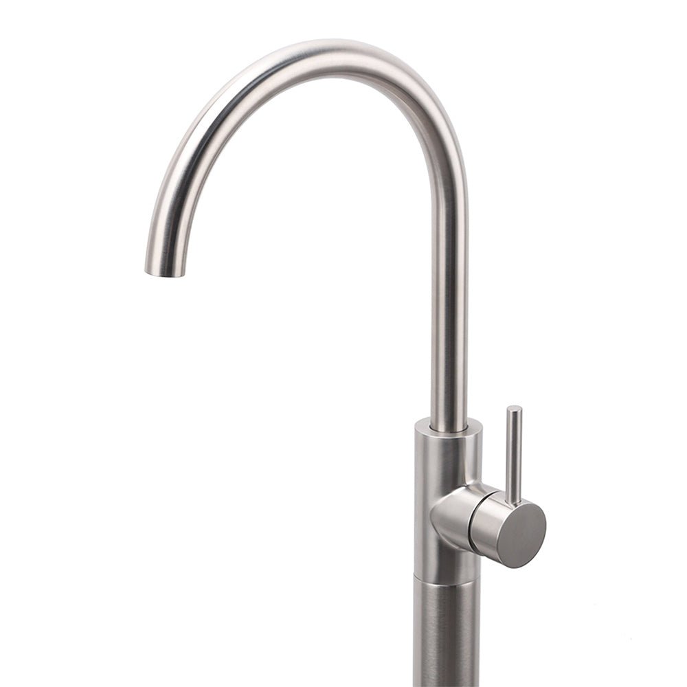Brushed Nickel Stainless Steel Bathtub Tap Free Standing Faucet Filler Spout Set - Furniture > Bathroom > Shower Heads & Screens - Rivercity House & Home Co. (ABN 18 642 972 209) - Affordable Modern Furniture Australia