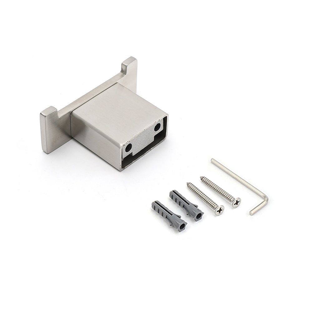 Brushed Nickel SUS Square Robe Hook Clothes Towel Holder Hanger Wall Mounted Kit - Home & Garden > Bathroom Accessories > Shower Accessories - Rivercity House & Home Co. (ABN 18 642 972 209) - Affordable Modern Furniture Australia