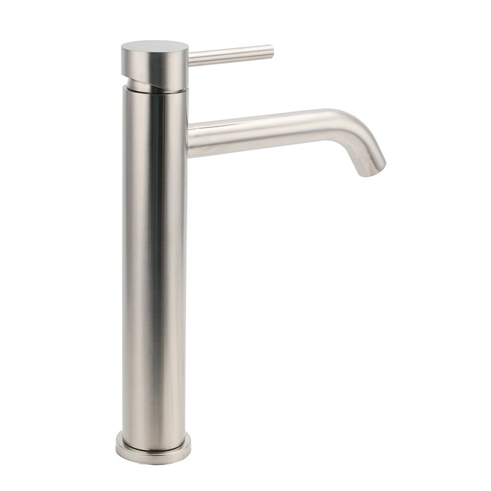 Brushed Nickel Tall Kitchen Laundry Basin Mixer Vanity Curve Sink Faucet Tap Set - Furniture > Bathroom > Shower Heads & Screens - Rivercity House & Home Co. (ABN 18 642 972 209) - Affordable Modern Furniture Australia