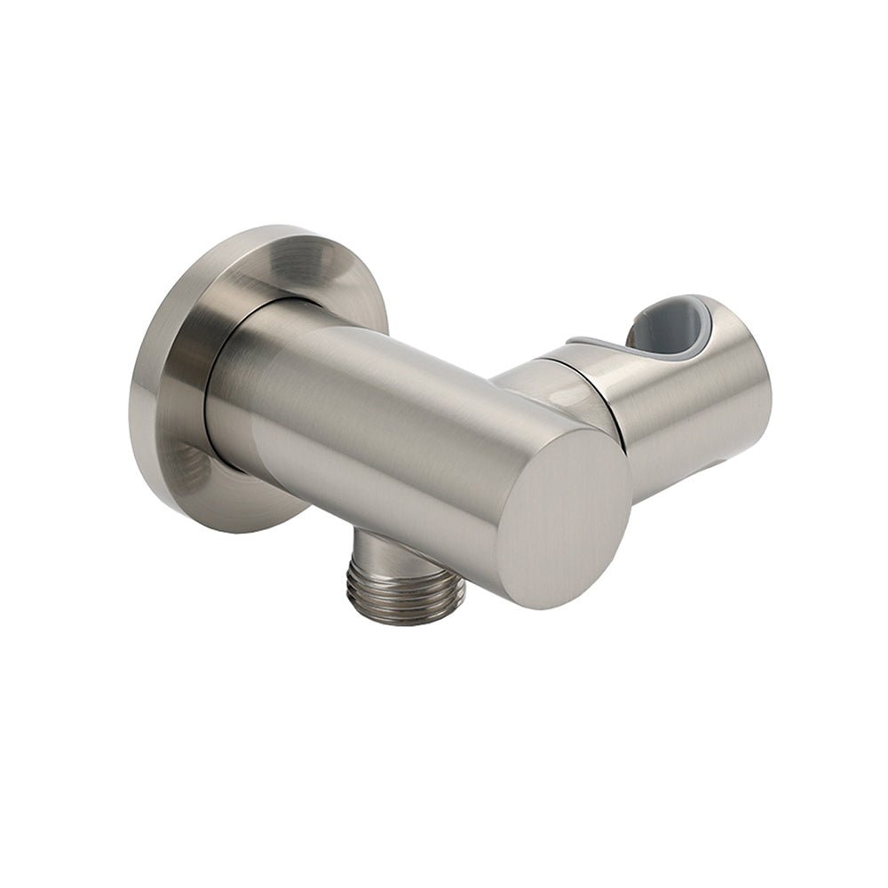 Brushed Nickel Water Inlet Handheld Shower Swivel Bracket Holder Wall Elbow Connector - Furniture > Bathroom > Shower Heads & Screens - Rivercity House & Home Co. (ABN 18 642 972 209) - Affordable Modern Furniture Australia