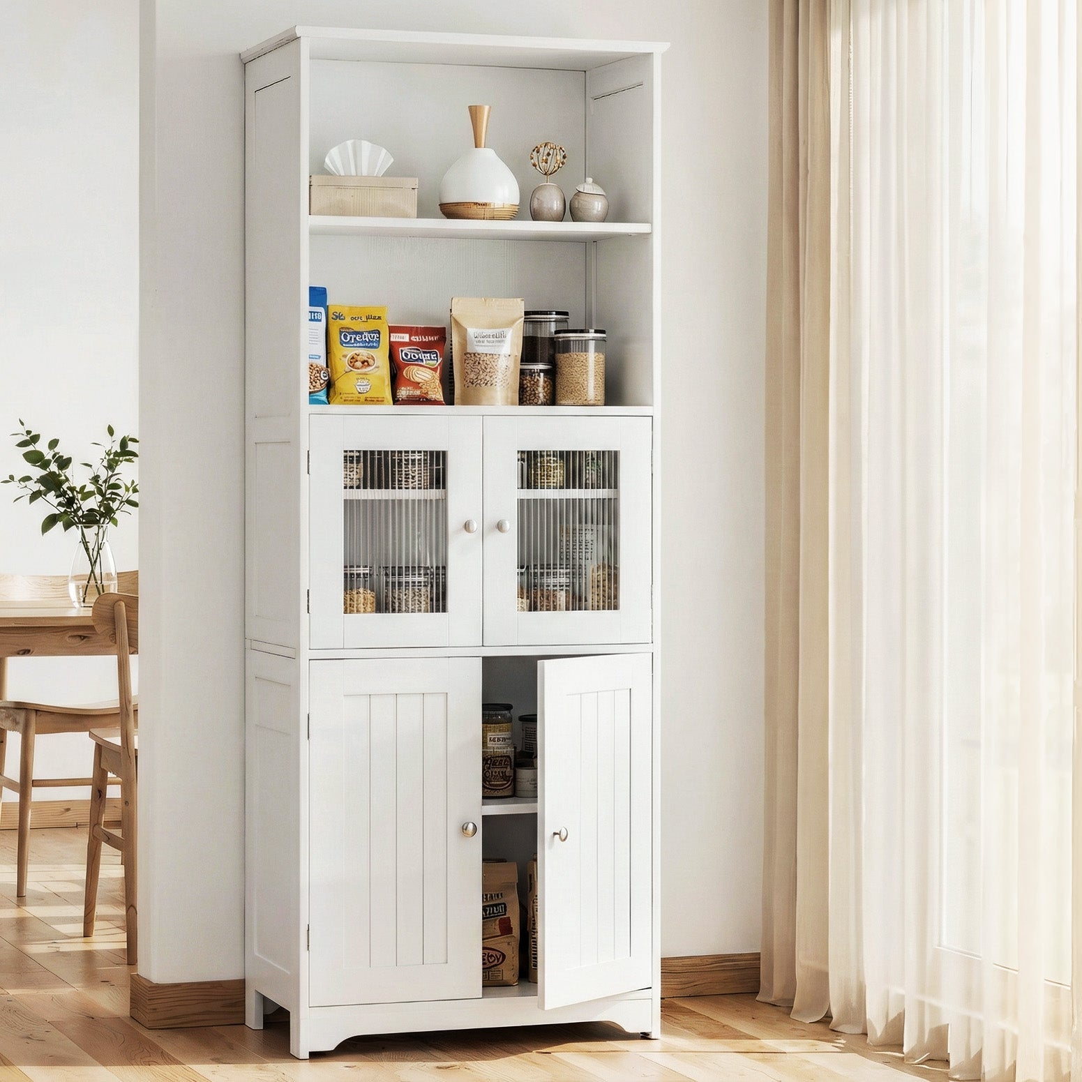 Buffet Sideboard Cabinet Pantry Kitchen Bathroom Storage Cupboard 160cm - Furniture > Dining > Buffets & Sideboards - Rivercity House & Home Co. (ABN 18 642 972 209) - Affordable Modern Furniture Australia