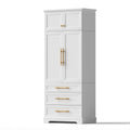 Hamptons Buffet Sideboard Pantry Cabinet with Drawers and Doors - White
