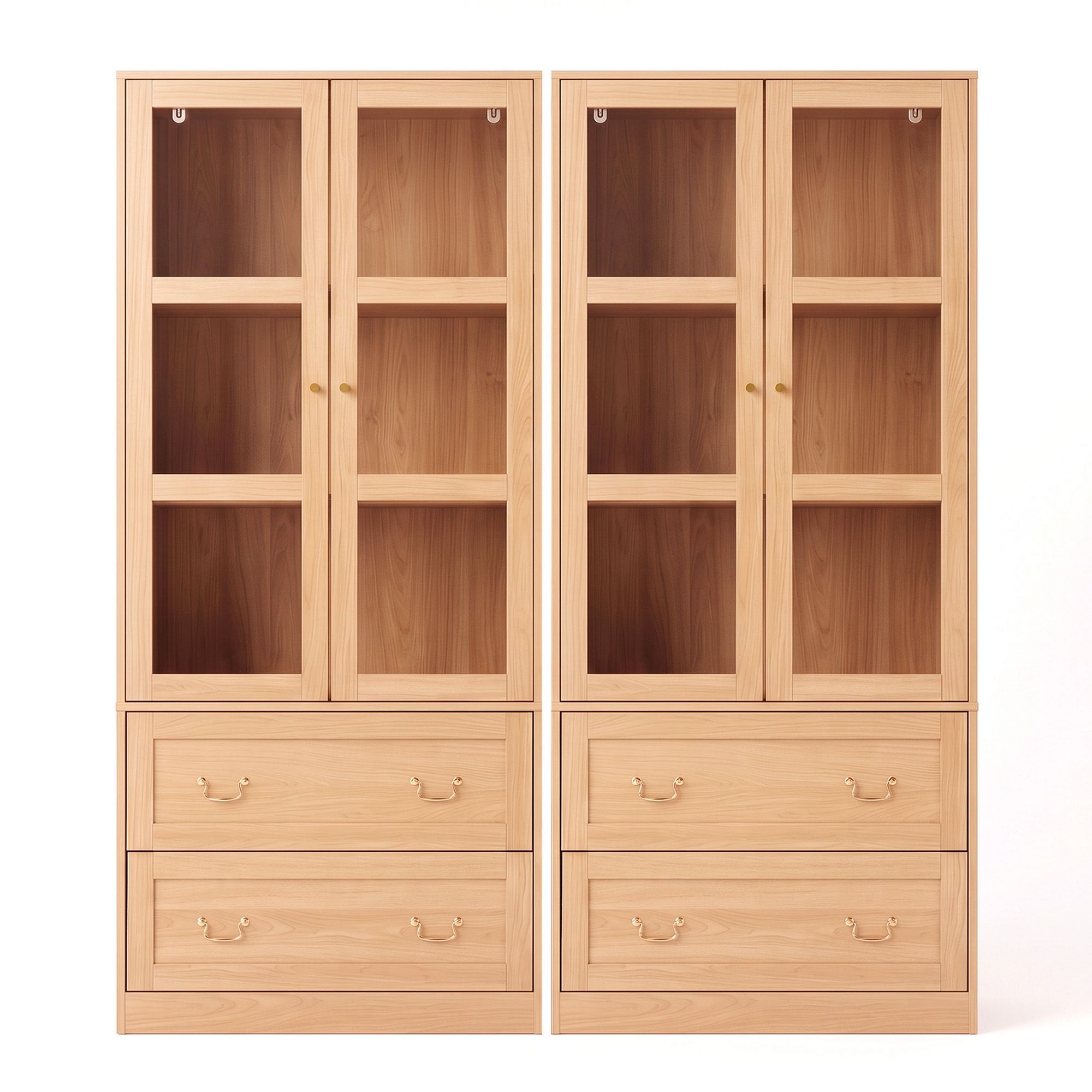 Buffet Sideboard Cabinets X2 180cm Hutch Storage Kitchen Drawer Door Wood - Furniture > Bathroom > Sinks - Rivercity House & Home Co. (ABN 18 642 972 209) - Affordable Modern Furniture Australia
