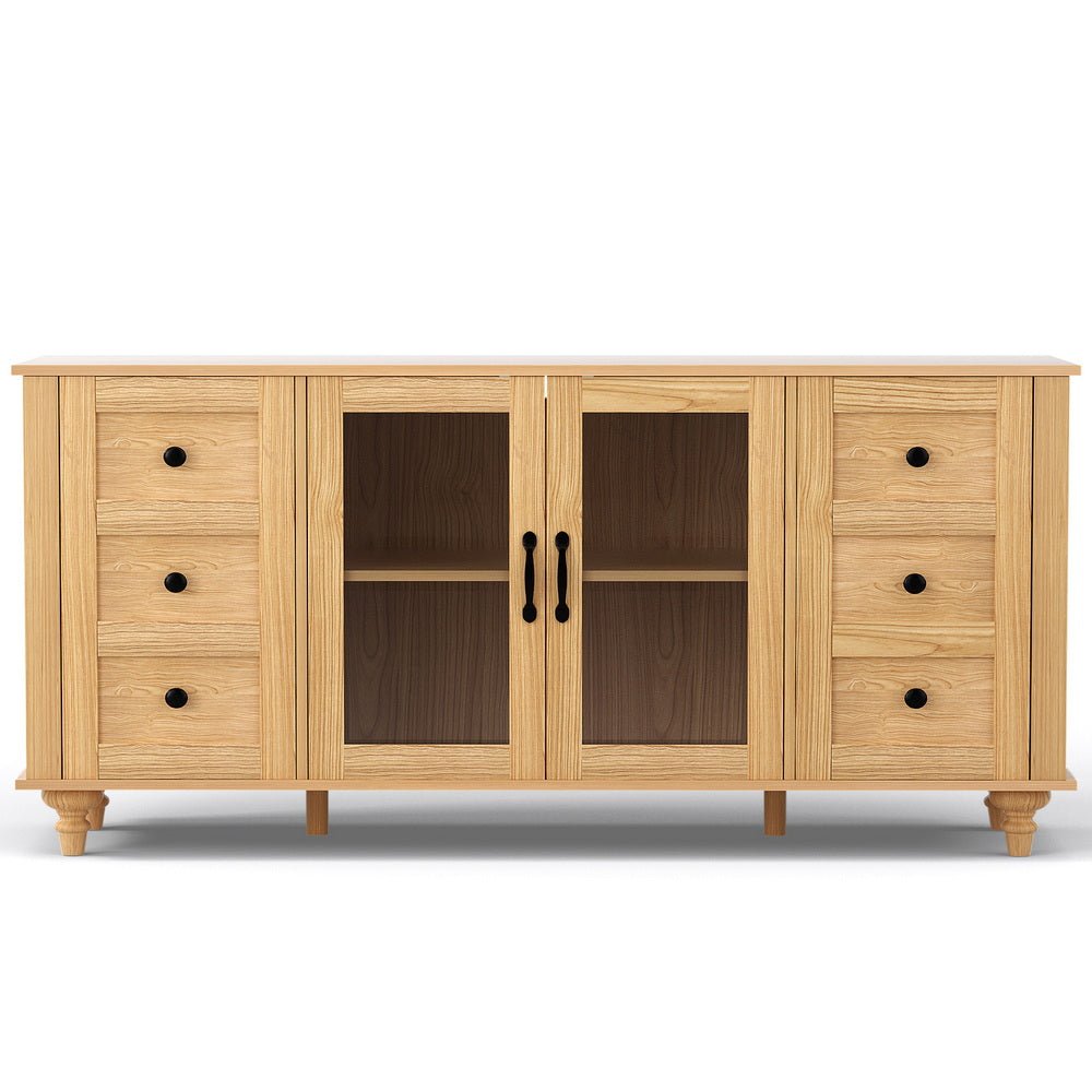 Buffet Sideboard Storage Cabinet Kitchen Cupboard Faux Drawer 150CM Pine - Furniture > Dining > Buffets & Sideboards - Rivercity House & Home Co. (ABN 18 642 972 209) - Affordable Modern Furniture Australia