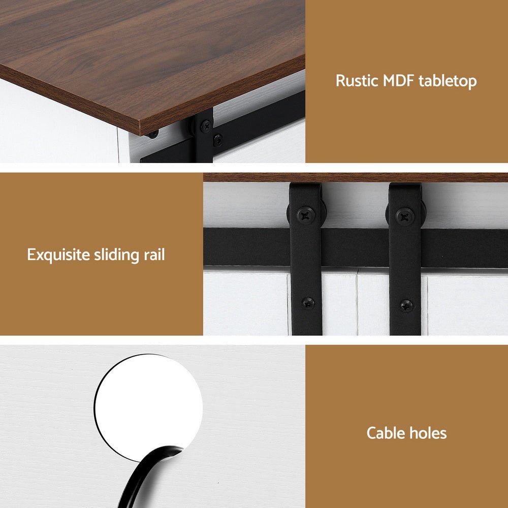 Buffet Sideboard Storage Cabinet Kitchen Cupboard Sliding Doors White - Furniture > Dining > Buffets & Sideboards - Rivercity House & Home Co. (ABN 18 642 972 209) - Affordable Modern Furniture Australia