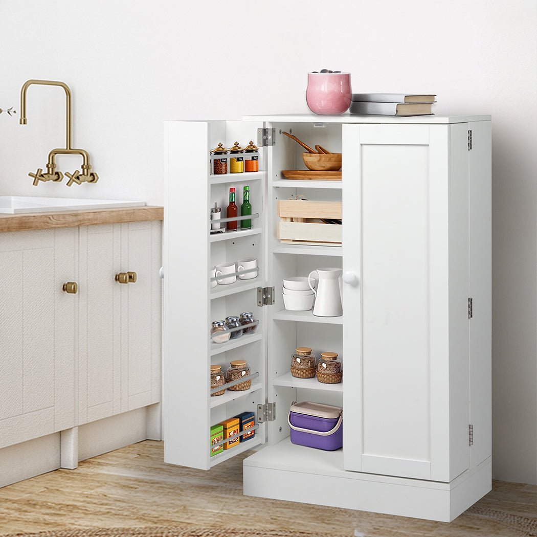 Buffet Sideboard Storage Cabinet with Adjustable Shelves - White - Rivercity House & Home Co. (ABN 18 642 972 209) - Affordable Modern Furniture Australia