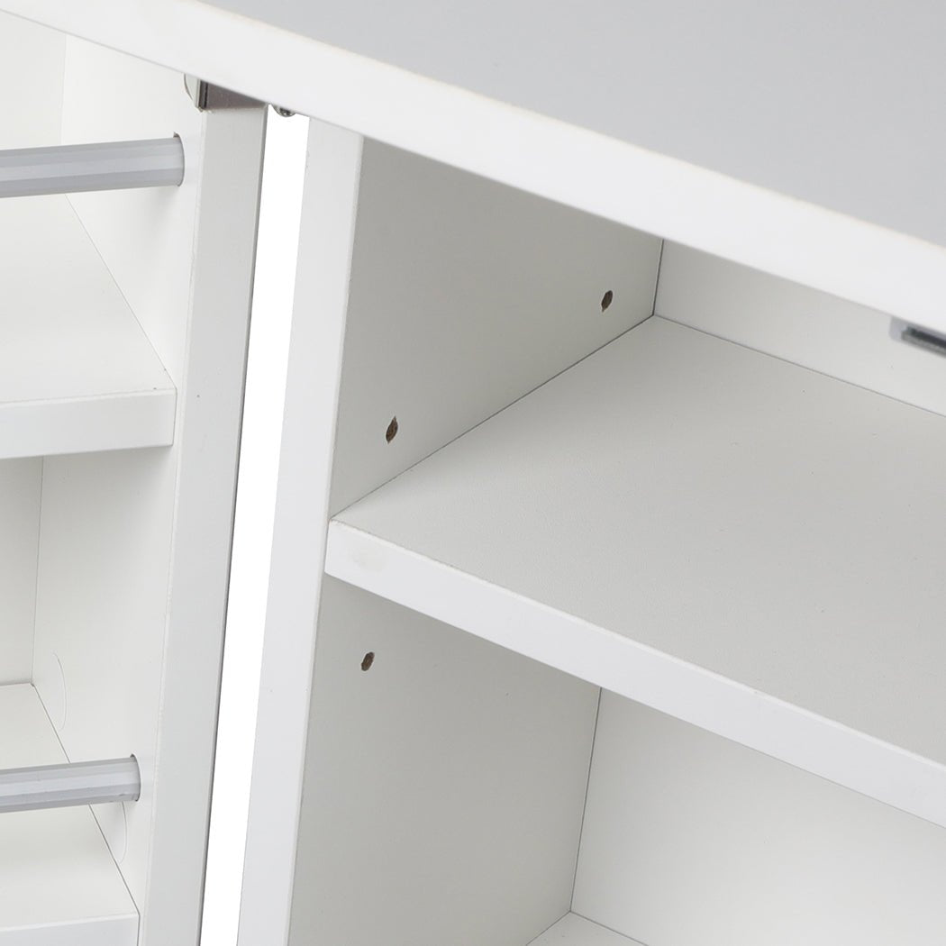 Buffet Sideboard Storage Cabinet with Adjustable Shelves - White - Rivercity House & Home Co. (ABN 18 642 972 209) - Affordable Modern Furniture Australia
