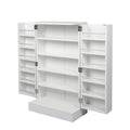 Buffet Sideboard Storage Cabinet with Adjustable Shelves - White