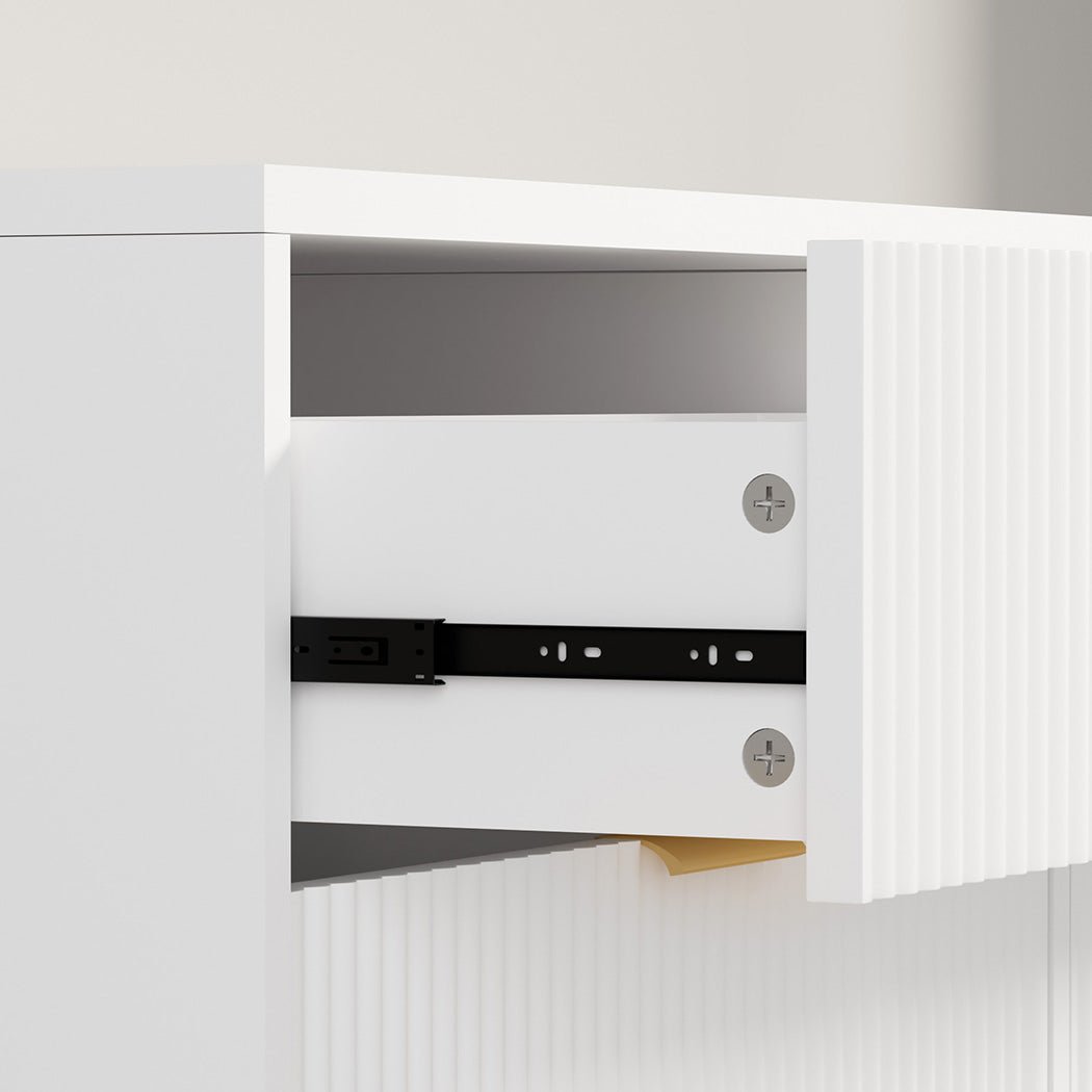 Buffet Sideboard with 3 Drawers & 2 Doors, Large Storage - White - Rivercity House & Home Co. (ABN 18 642 972 209) - Affordable Modern Furniture Australia