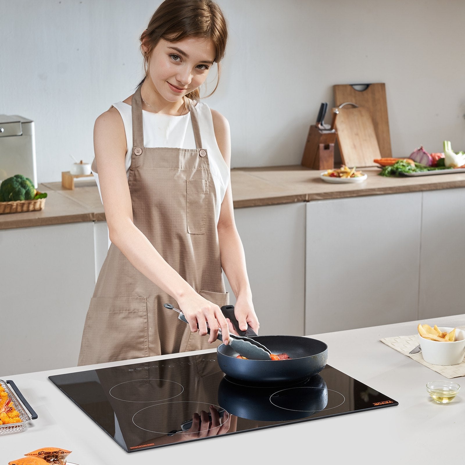 Built - in Electric Cooktop Radiant Ceramic Cooktop 4 Burners 23.2x20.5 inch - Appliances > Kitchen Appliances > Cooktops & Stoves - Rivercity House & Home Co. (ABN 18 642 972 209) - Affordable Modern Furniture Australia