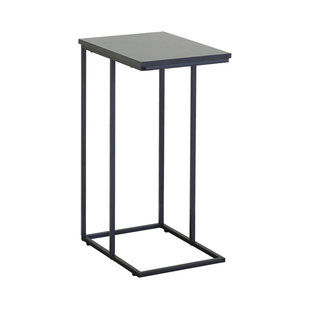 C-Shape 2-Tier Side Table with Metal Frame - Black - Furniture > Sofas > Sofa Accessories - Rivercity House & Home Co. (ABN 18 642 972 209) - Affordable Modern Furniture Australia